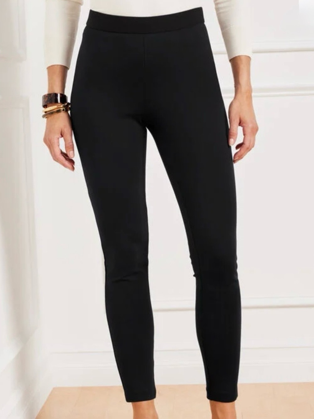 GAP Black Faux Suede Ponte Leggings NWT